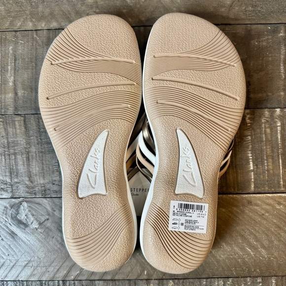 Clarks Cloudsteppers Breeze Coral Beige Thong Sandal Size 7 Style 26166960 NWT - Picture 4 of 6